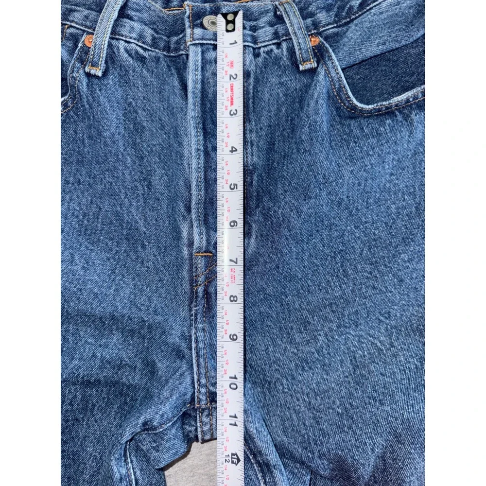 Levis Premium 501 Straight Leg Blue Jeans Dark Wash Size 28x32 Streetwear Denim